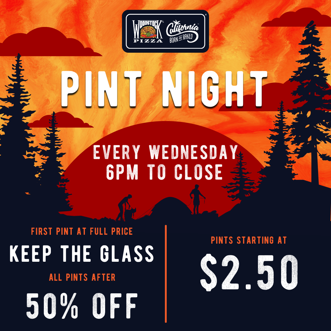 Pints & Pies all month long. Fort Rock Brewing is our featured brewery. Every Wednesday 6pm to close. $2.50 Pints $3 slices.